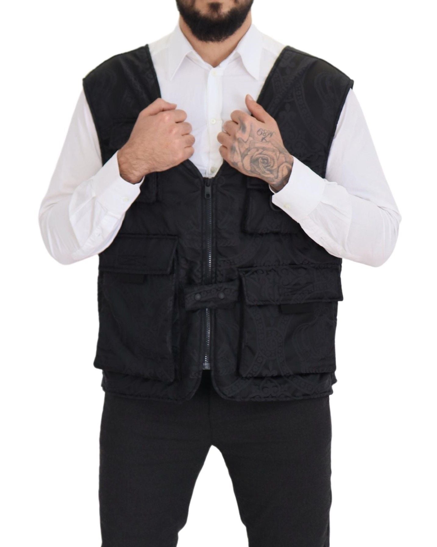 Dolce & Gabbana Elegant Sleeveless Vest Jacket in Black