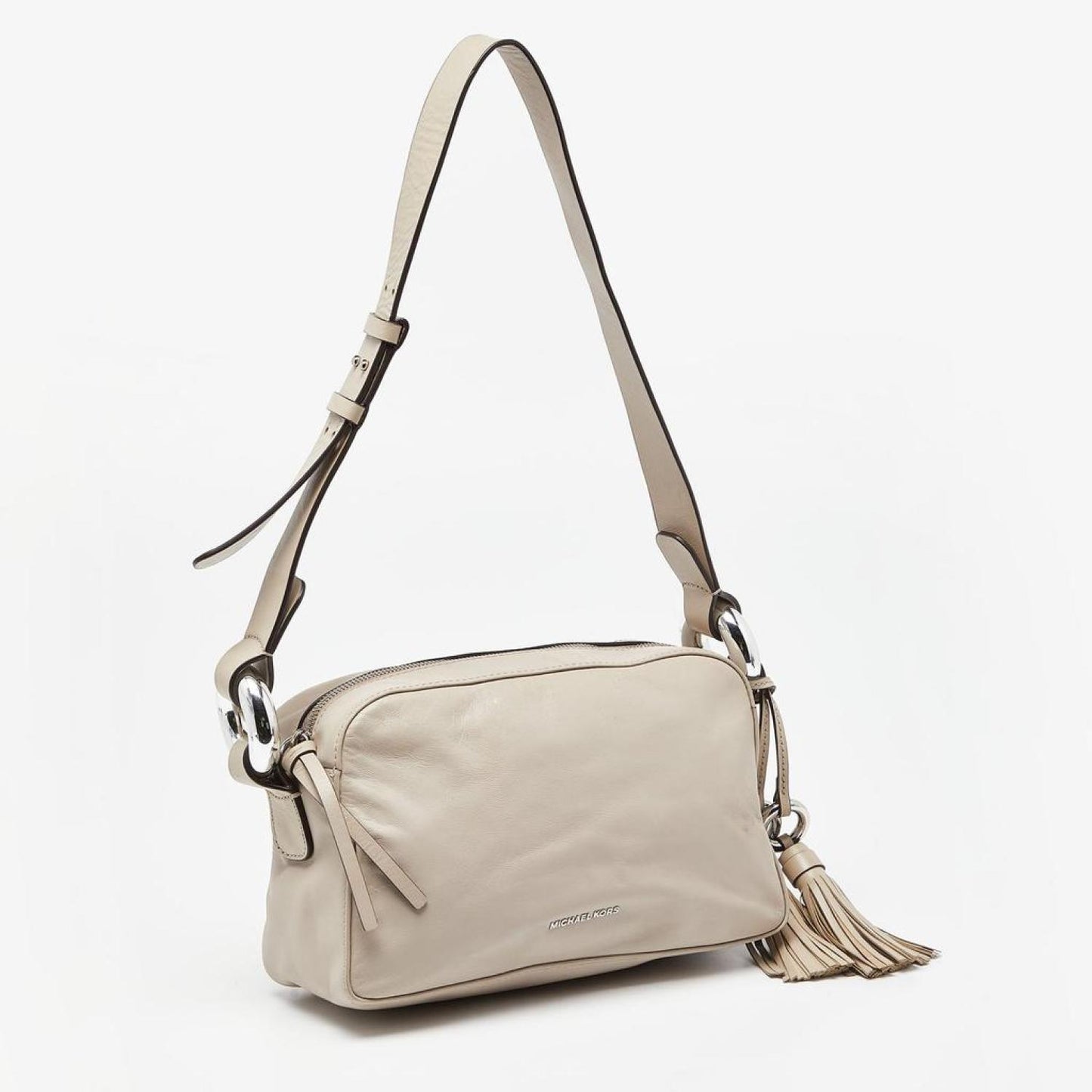 Michael Kors Beige Leather Grand Shoulder Bag