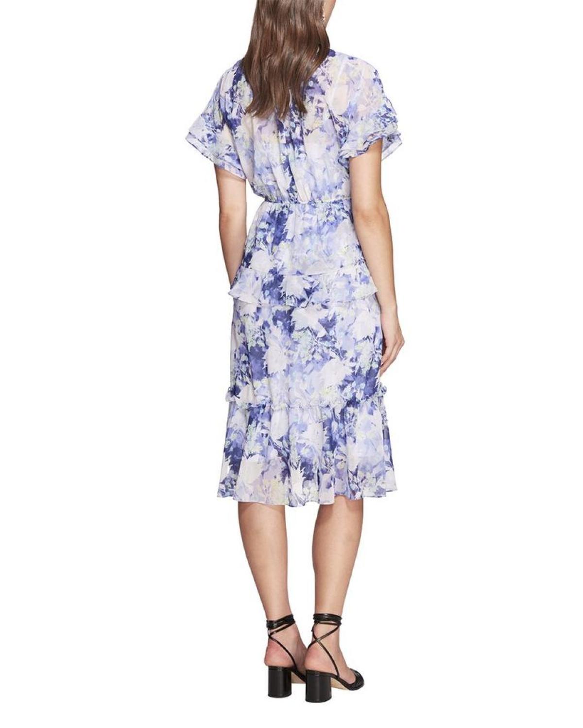 Marchesa Notte Lita Printed Midi Dress