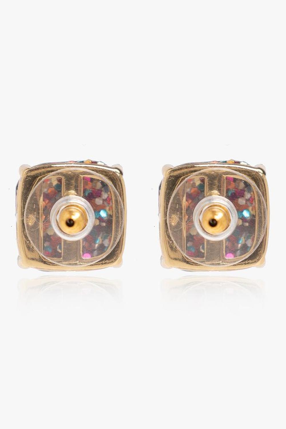 Kate Spade Glitter Square Stud Earrings