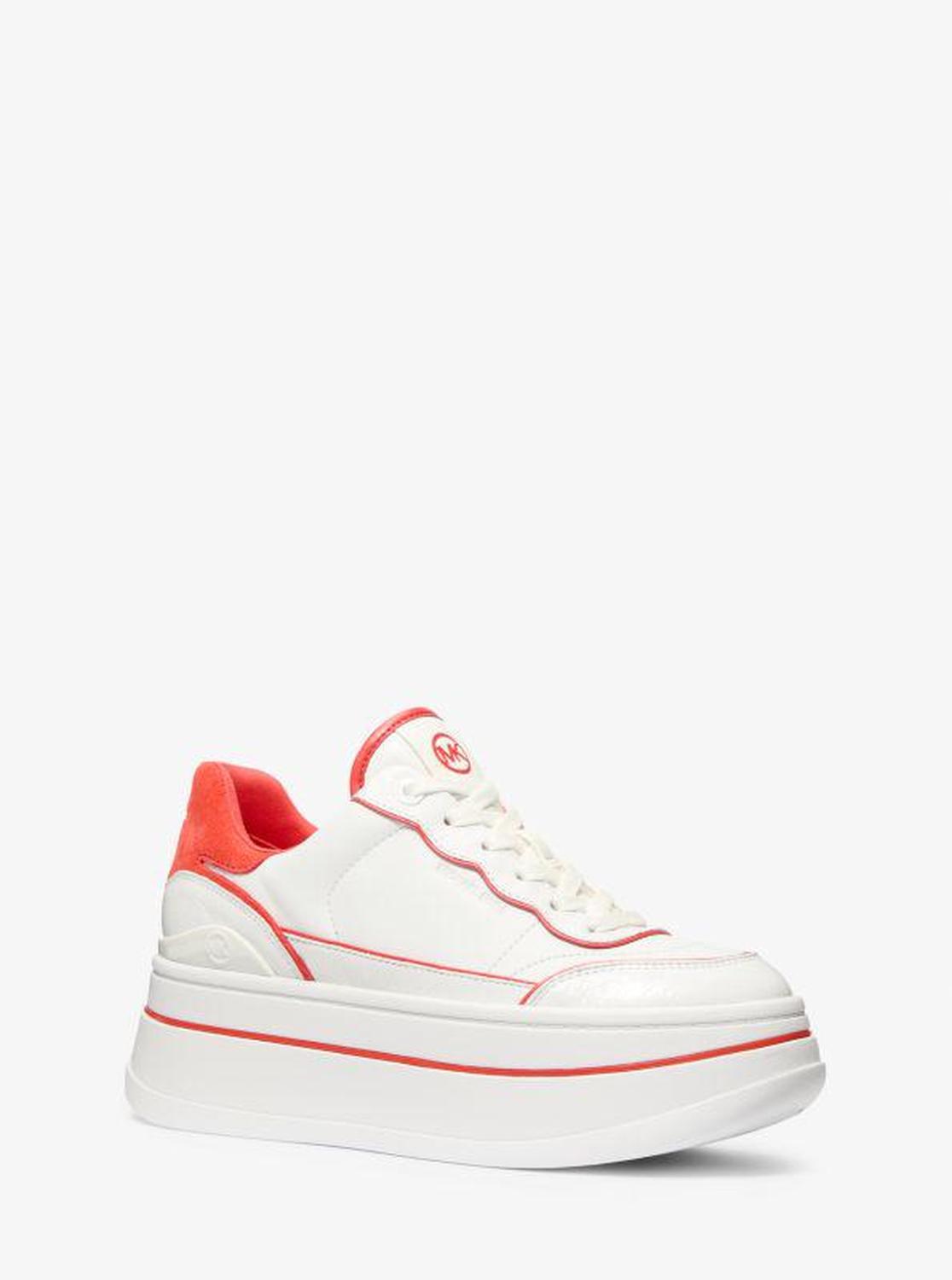 Hayes Two-Tone Leather Platform Sneaker