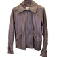 Max Mara Jacket in Brown Calfskin Leather