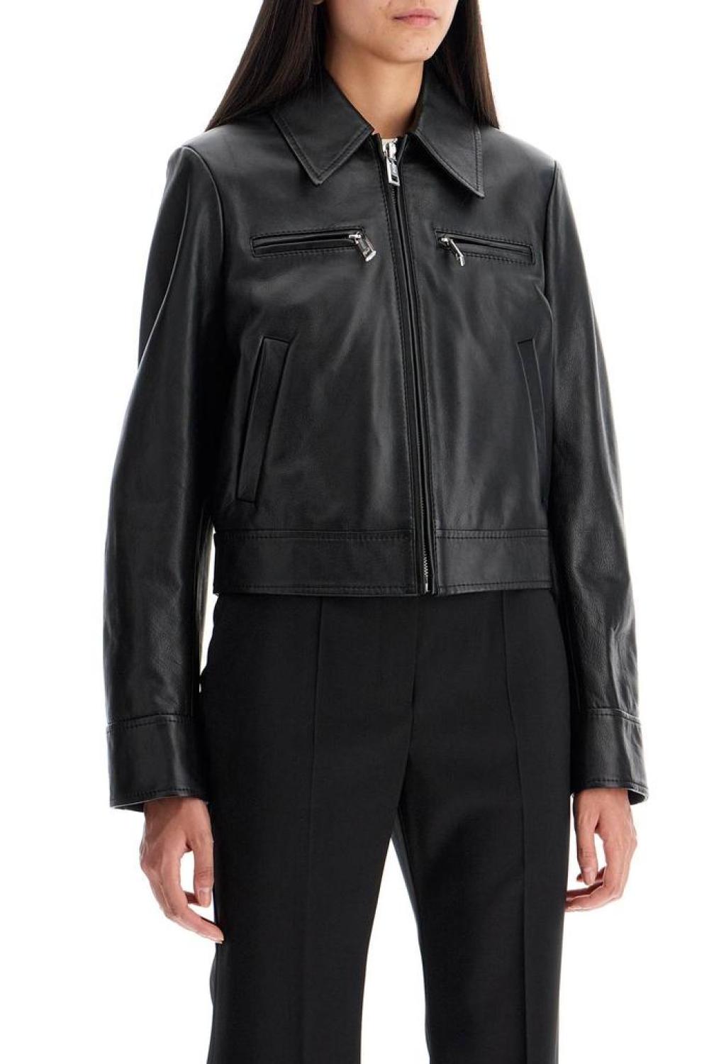 Sportmax Short Leather Jacket For Women