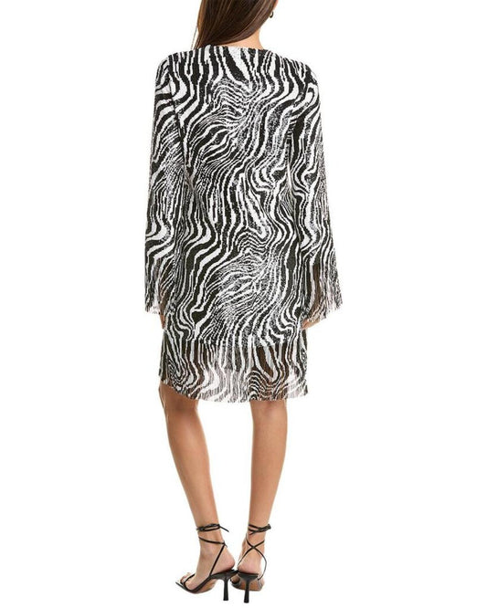 Michael Kors Collection Sequin Fringe Shift Dress