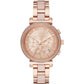 Michael Kors Sofie MK6560 Women's Rose Gold-Tone Chronograph 39mm Watch