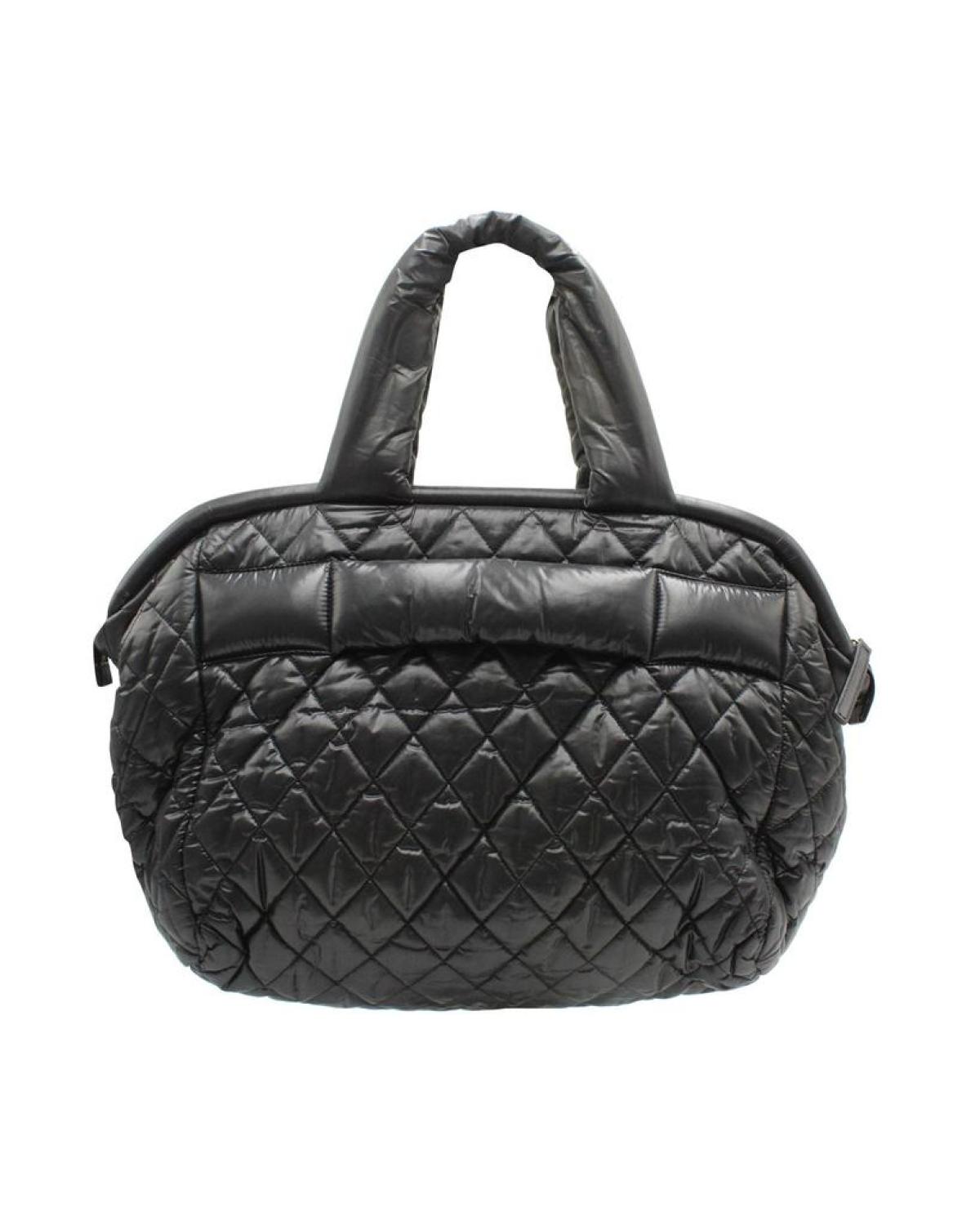 Chanel Vintage Cocoon Bowling Bag in Black Nylon