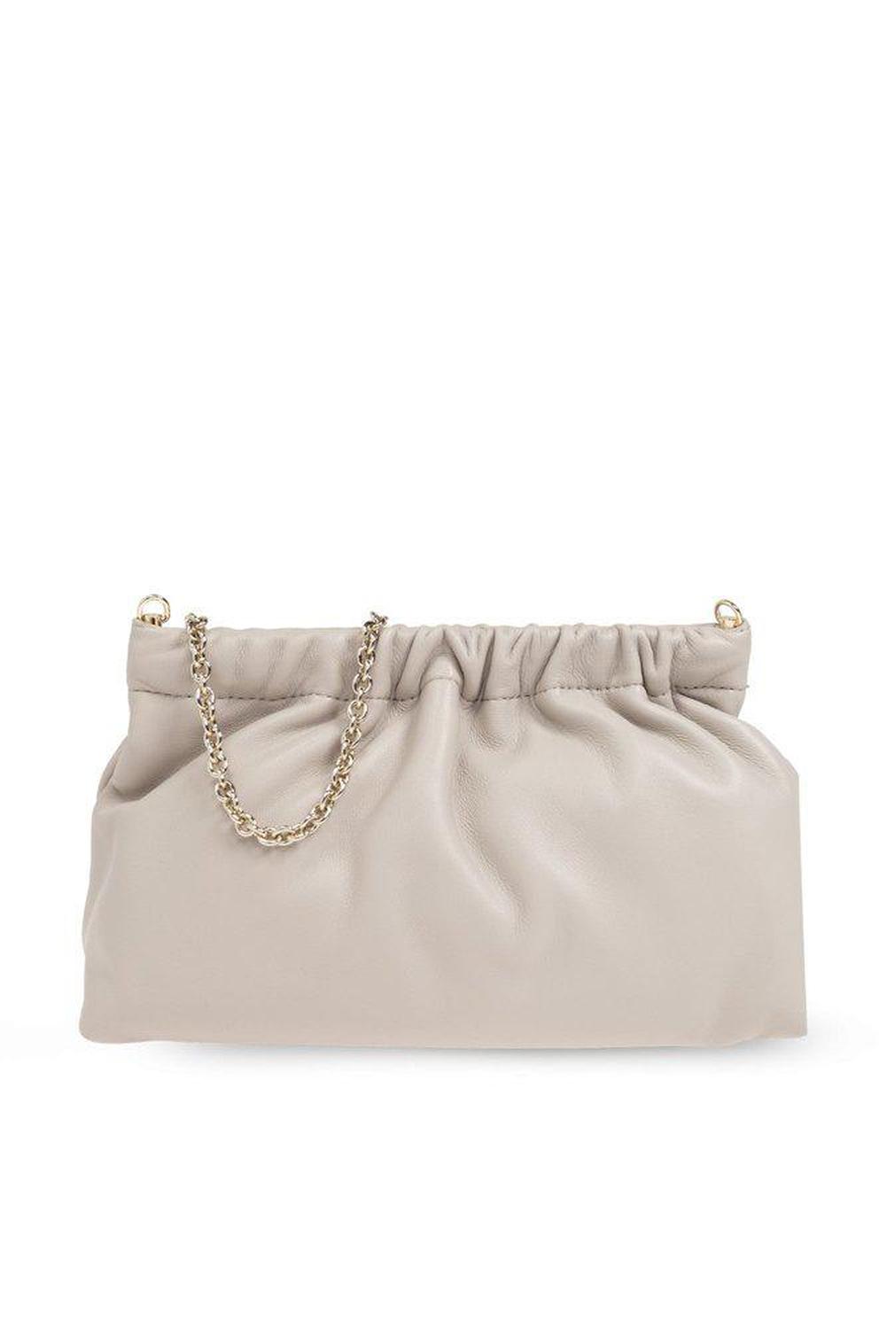 Furla Nuvola Ruched Chain-Linked Clutch Bag