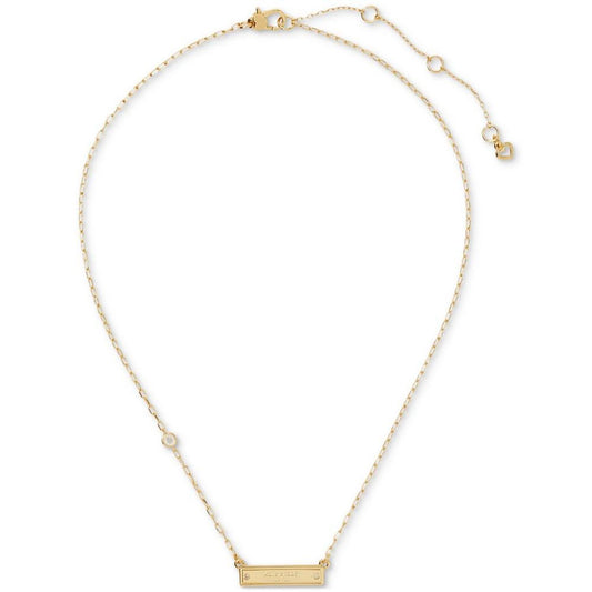 Gold-Tone Sam Icon Bar Pendant Necklace, 16" + 3" extender