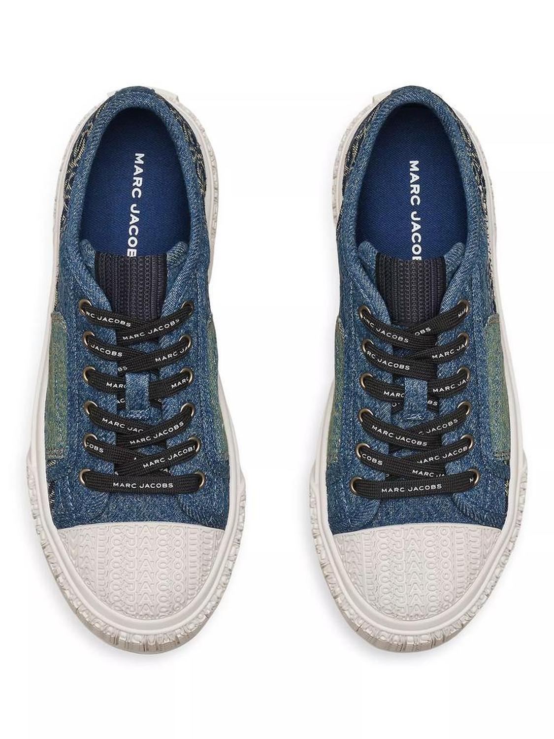 Denim Monogram Low-Top Sneakers