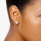 Silver-Tone Mixed-Cut Cubic Zirconia Stud Earrings