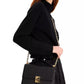 Deco Pebbled Leather Chain Shoulder Bag