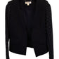 Michael Kors Studded Sleeve Blazer in Black Polyester