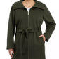 Plus Size Belted Zip-Front Coat, Created for Macy's