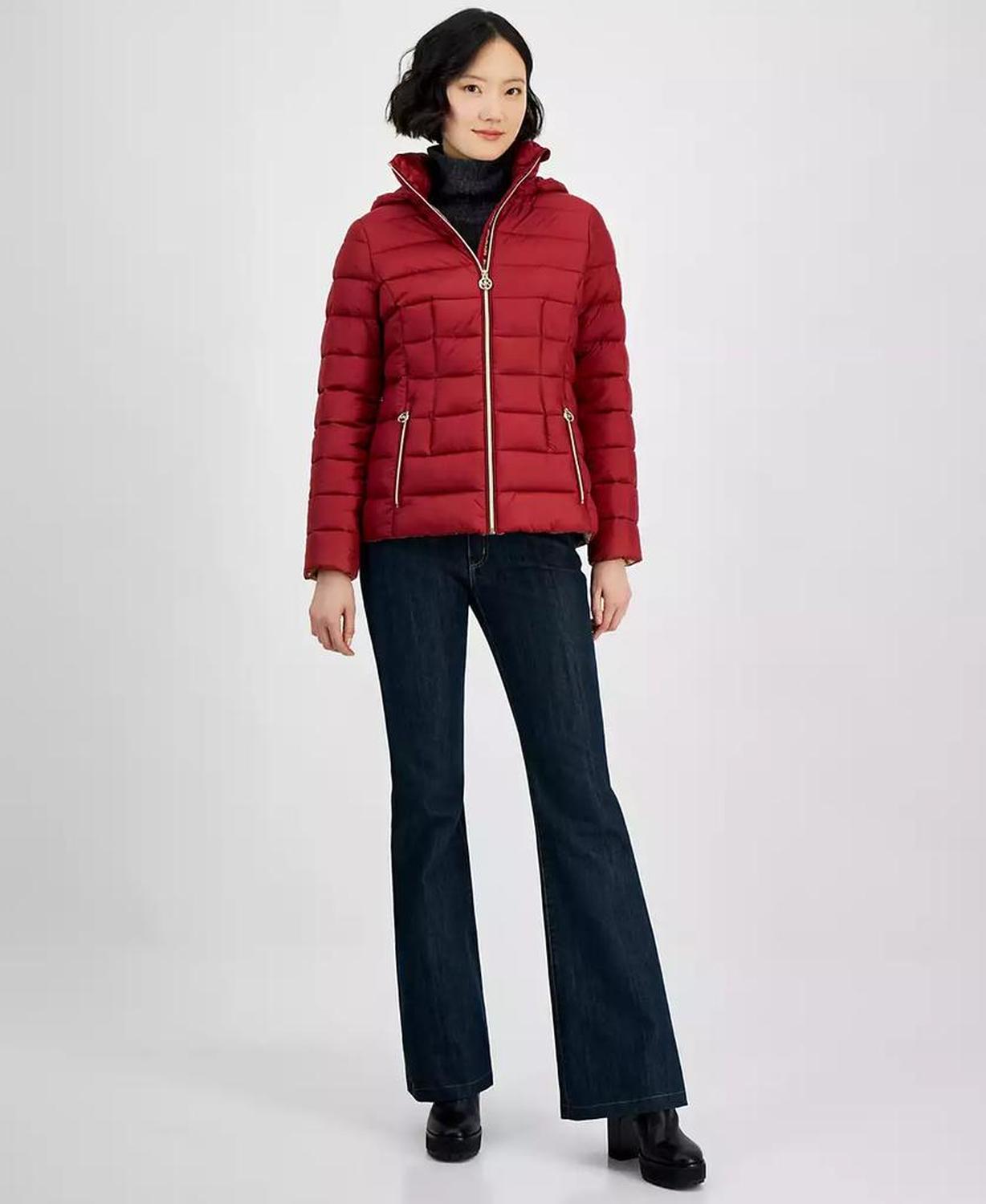 Women's Hooded Zip Packable Down Puffer Coat