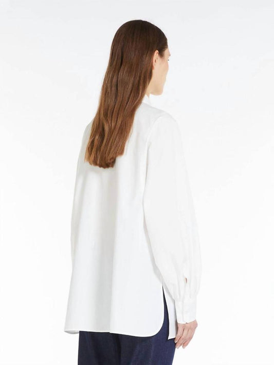 Weekend Fufy Poplin Blouse In Optical White