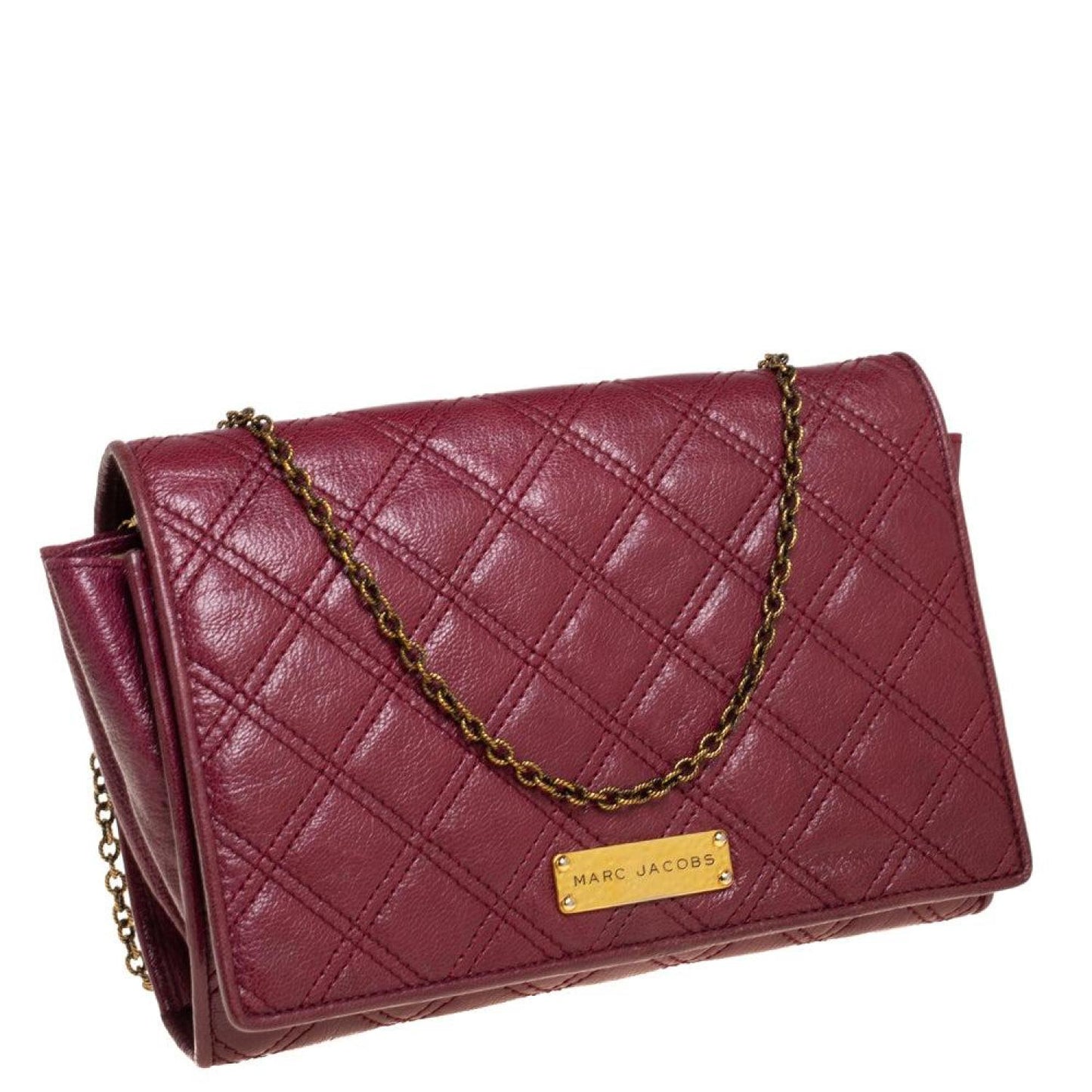 Marc Jacobs  Quilted Leather Flap Chain Clutch