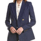 Michael Kors Collection Metallic Pinstripe Double-Breasted Silk-Blend Blazer