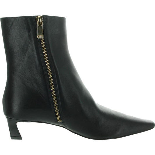 Cosmo Womens Zipper Leather Ankle Boots