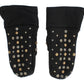 Dolce & Gabbana Elegant Studded Gray Wool Gloves