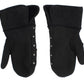 Dolce & Gabbana Elegant Studded Gray Wool Gloves