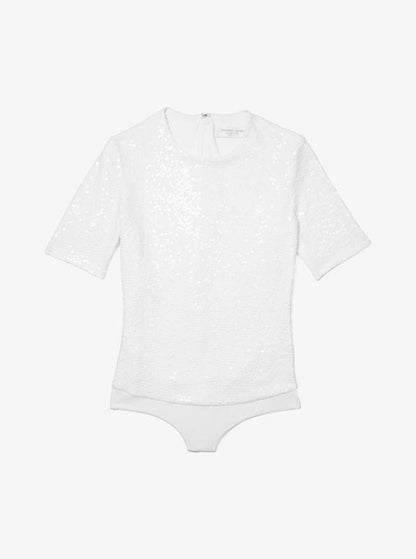 Sequin Stretch Matte Jersey Bodysuit