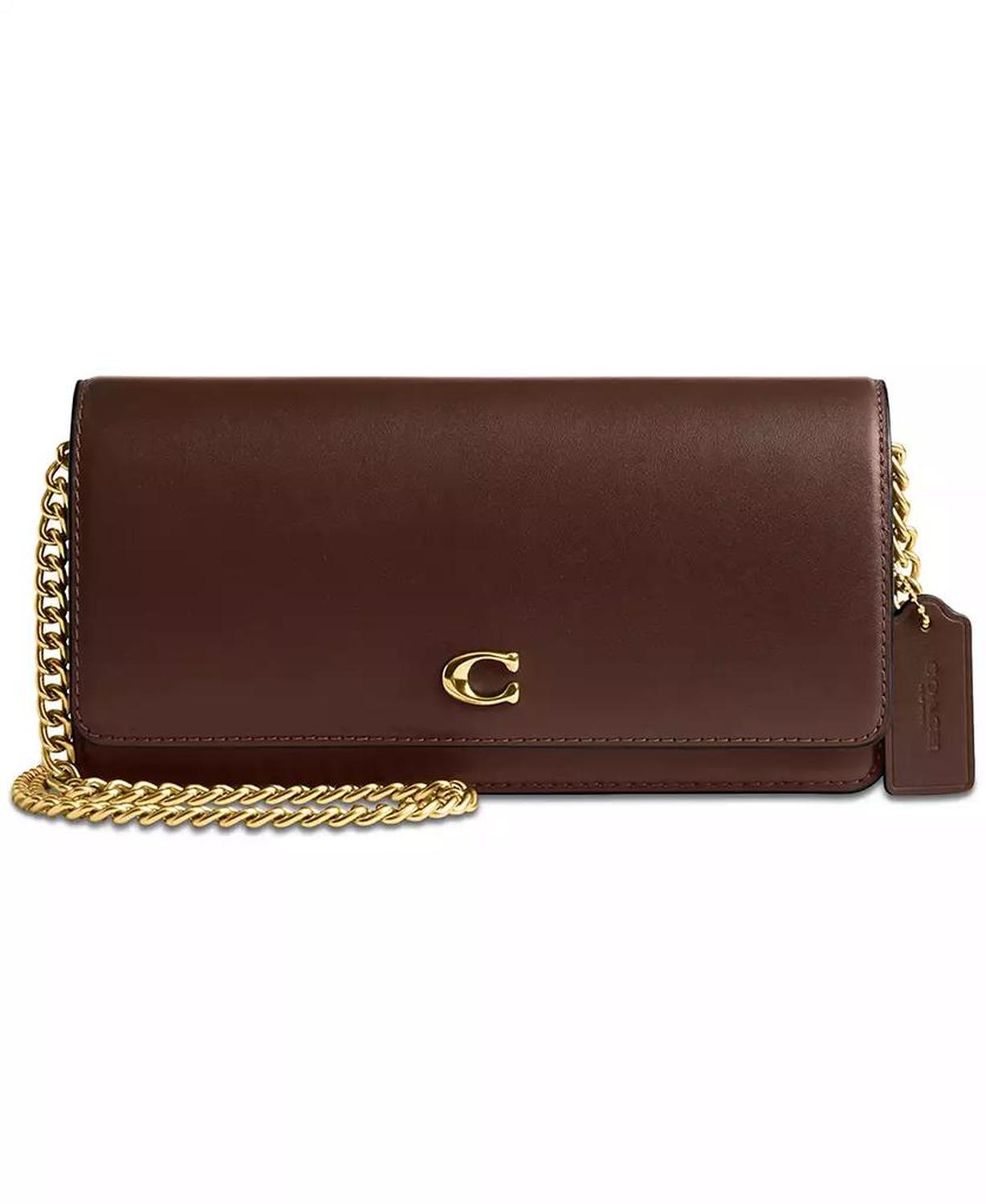 Refined Leather Essential Long Wallet on Chain