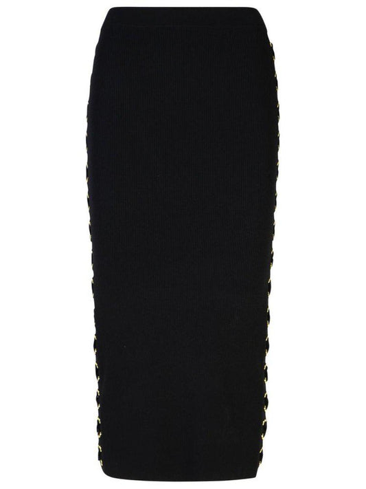 Michael Kors Logo Plaque Midi Skirt