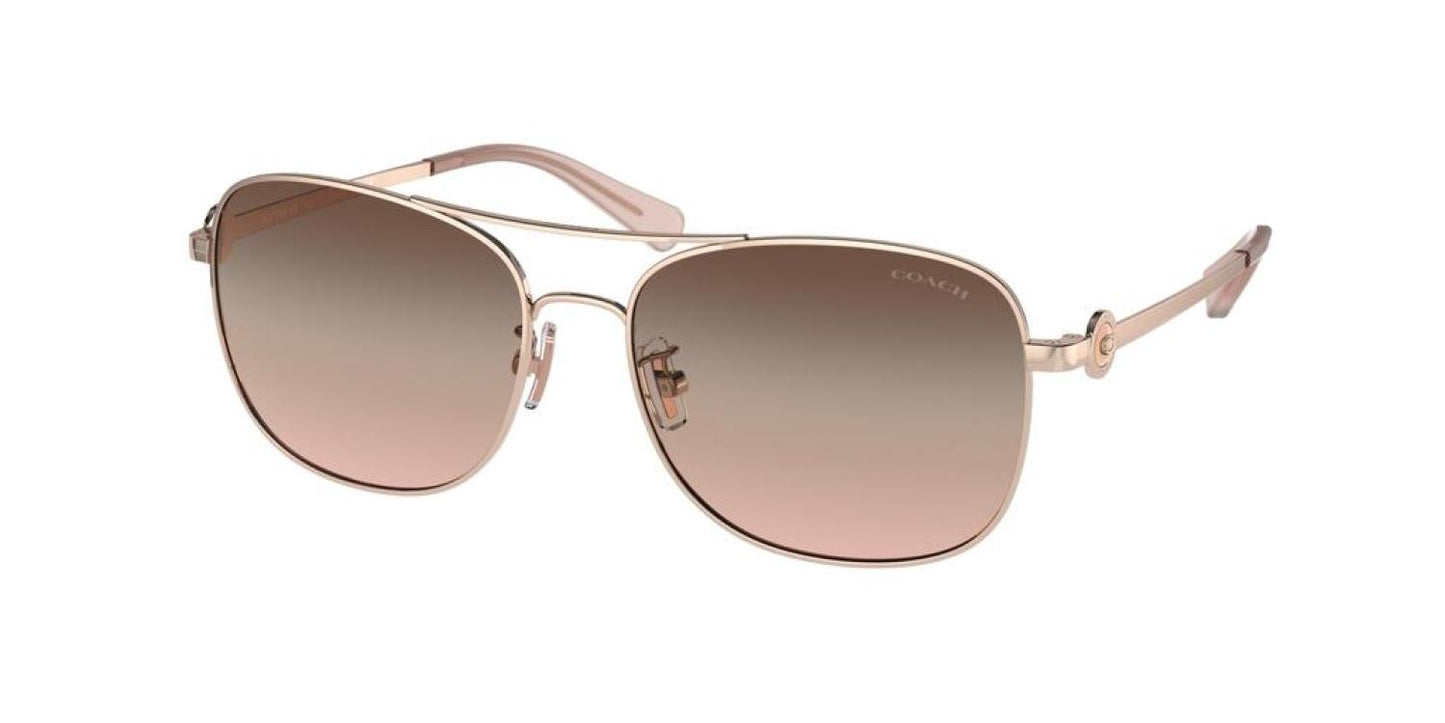 Coach Women's 56mm Shiny Rose Gold Sunglasses