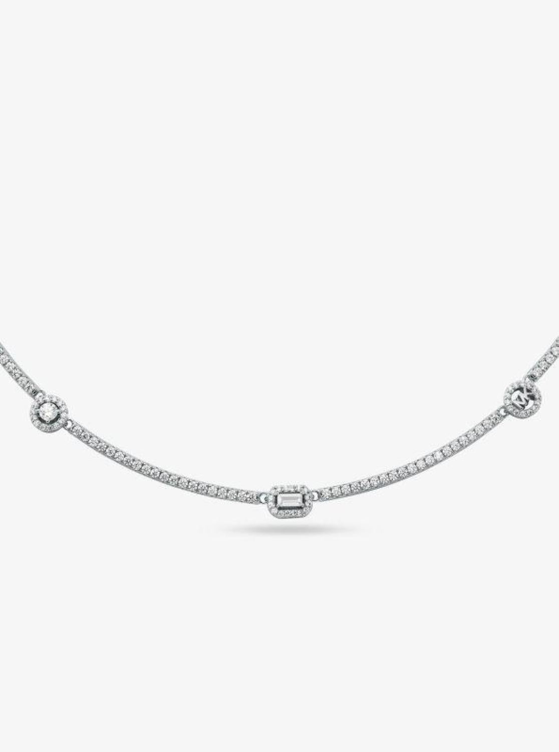 Pavé Precious Metal-Plated Sterling Silver Necklace