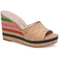 Penelope Womens Cork Slip-On Wedge Sandals