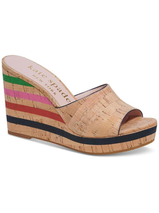 Penelope Womens Cork Slip-On Wedge Sandals