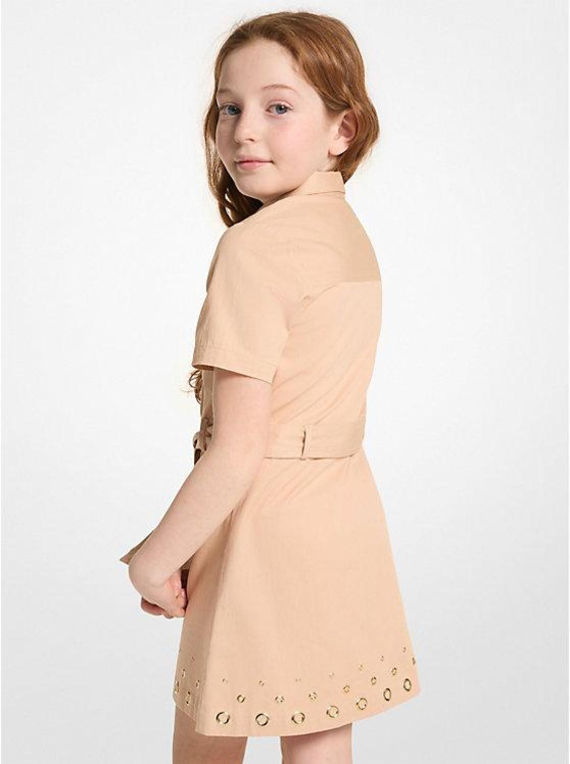 Cotton Twill Belted Shirtdress