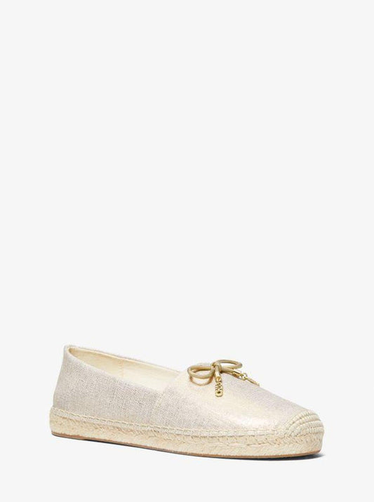 Nori Metallic Linen Slip-On Espadrille