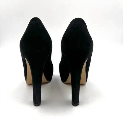 Women's Nessle Pumps Suede Heels In Black Suede