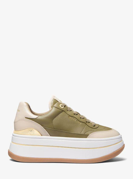 Hayes Two-Tone Leather Platform Sneaker