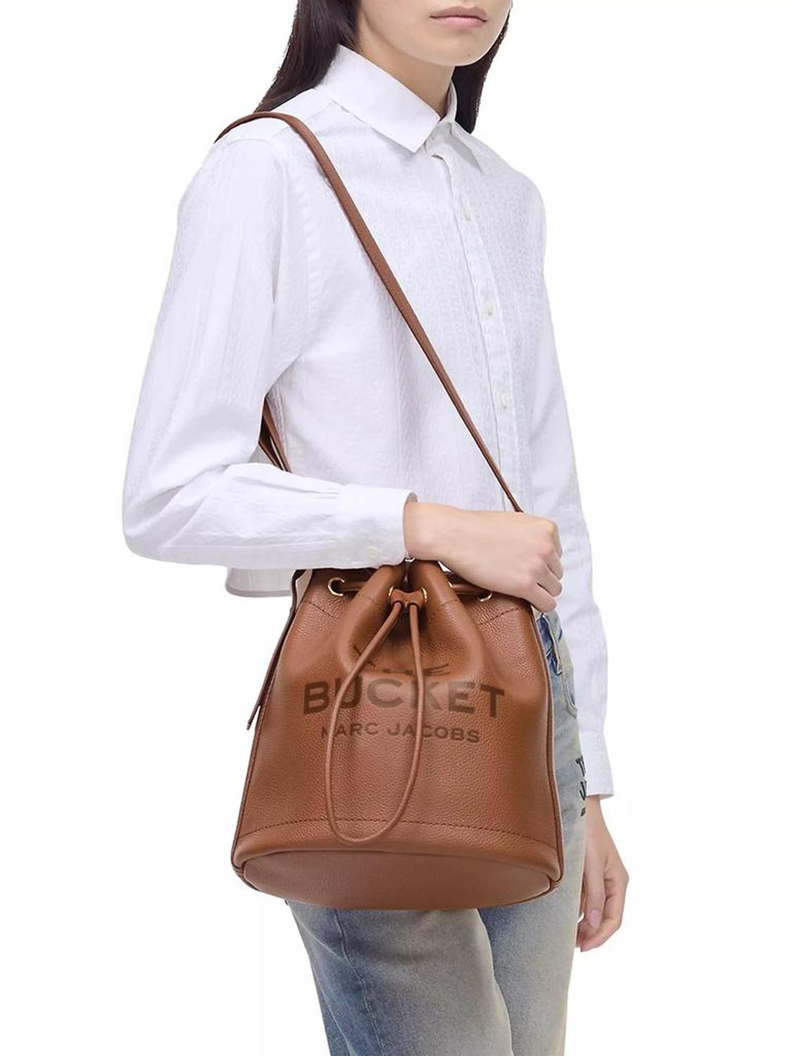 The Shoulder Leather Bucket Bag