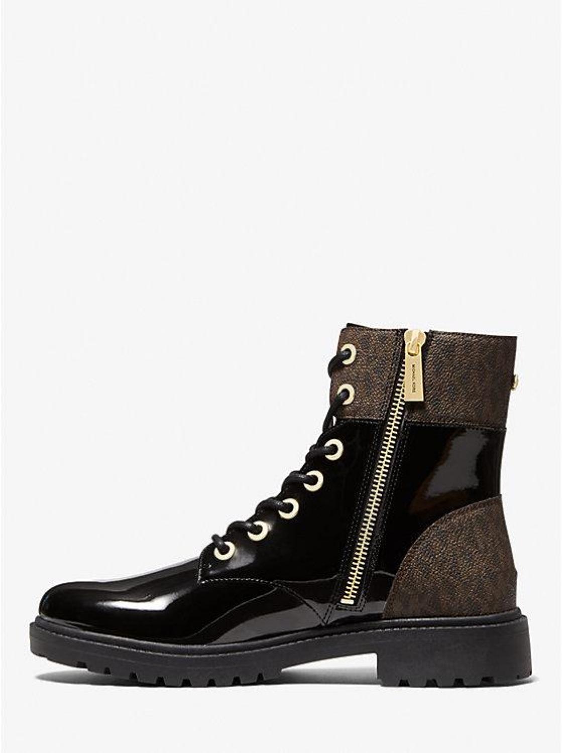 Alistair Patent Combat Boot