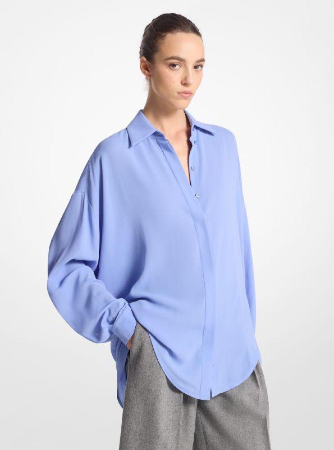 Silk Georgette Oversized Shirt