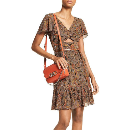 Womens Paisley Recycled Polyester Mini Dress