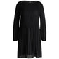 Women's Plisse Pleats Regular-Fit Crew-Neck Dress