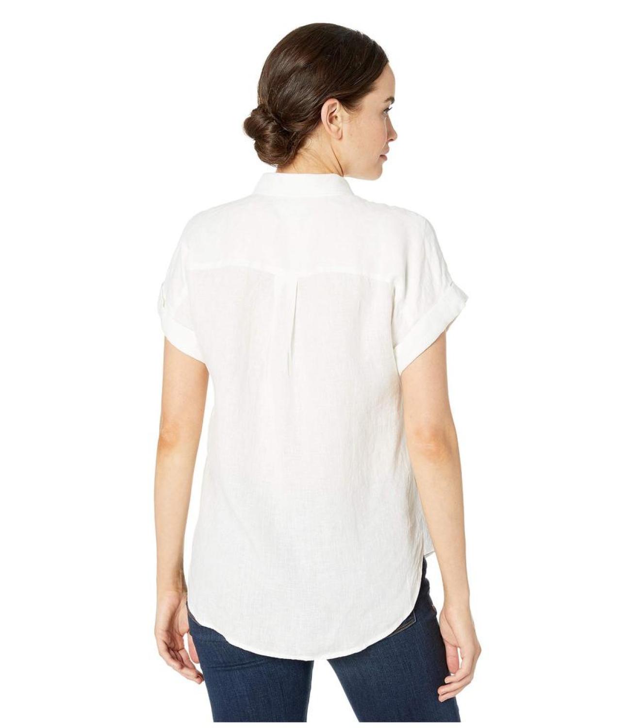 Linen Dolman-Sleeve Shirt