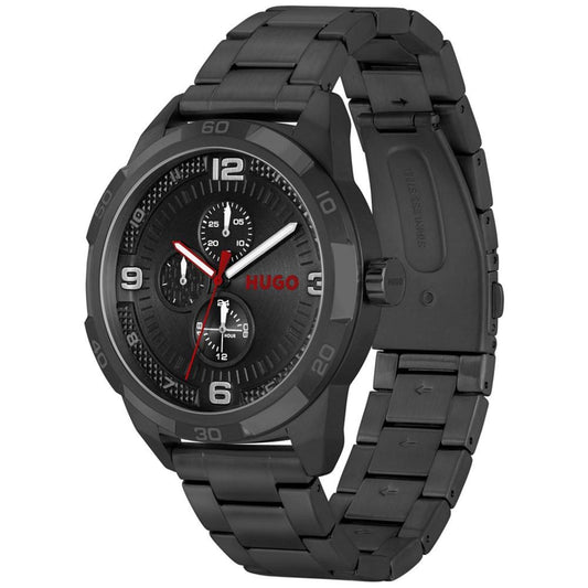 Men's Grip Black Ionic Plated Steel Bracelet Watch, 46mm