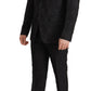 Dolce & Gabbana Glittering Black Martini Suit Set