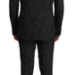 Dolce & Gabbana Glittering Black Martini Suit Set