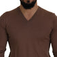 Dolce & Gabbana Elegant Virgin Wool V-Neck Pullover Sweater