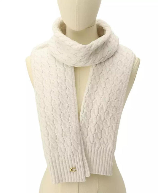 Soft Rib Cable Knit Scarf