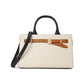 Tribeca Colorblocked Pebbled Leather Satchel