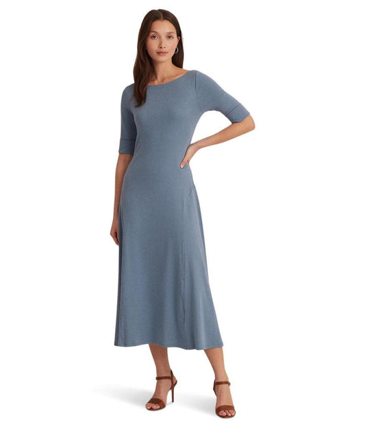 Stretch Cotton Midi Dress