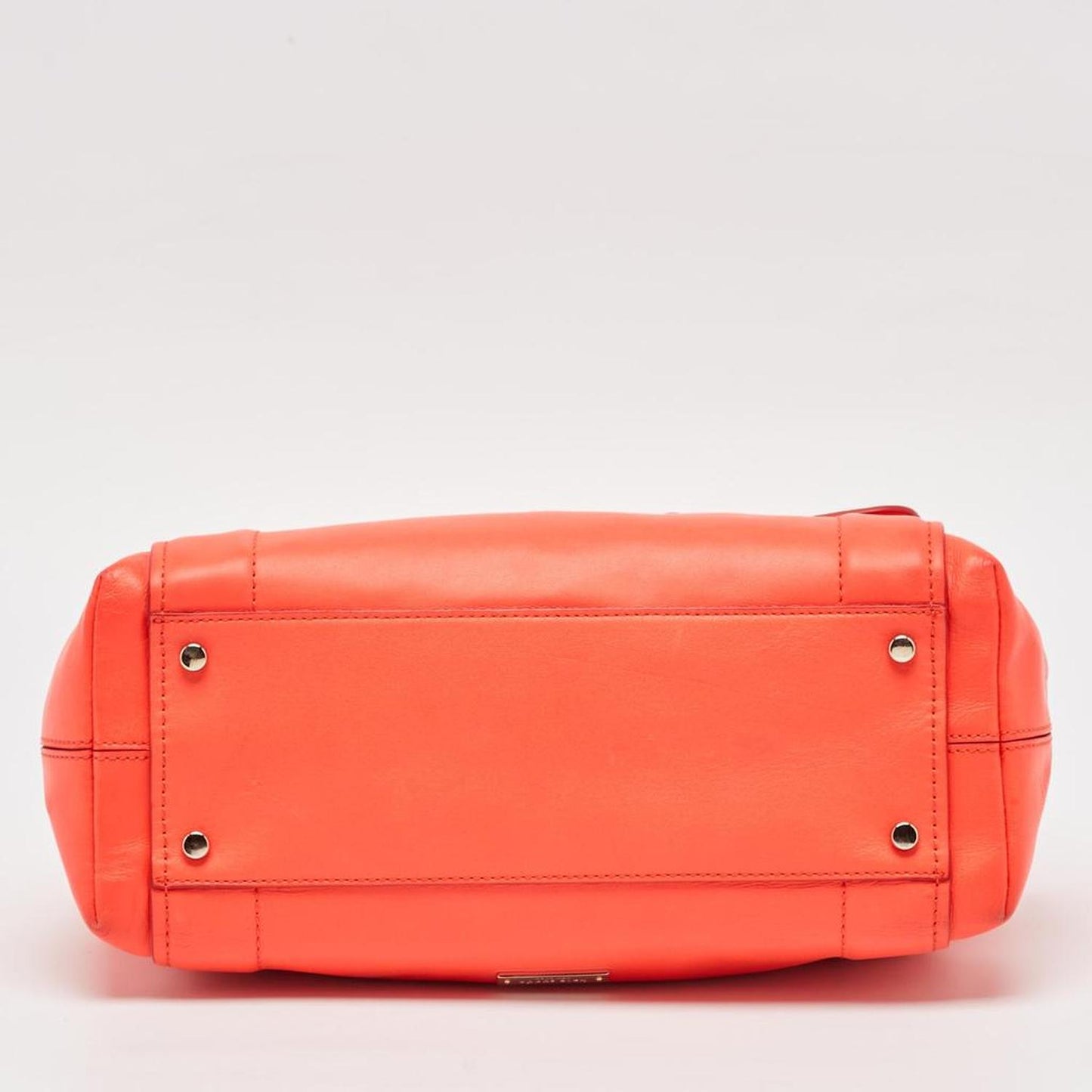 Orange Leather Bow Terrace Bradshaw Tote