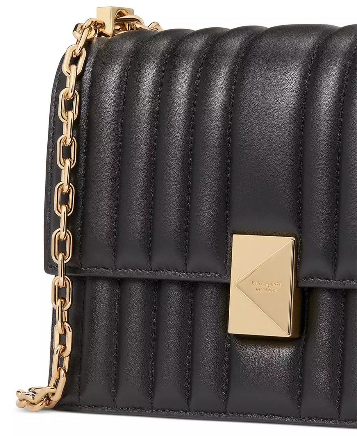 Deco Quilted Leather Small Chain Shoulder Bag